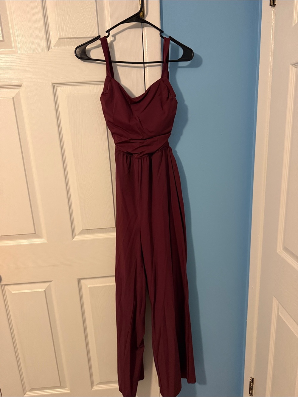 HALARA Strapless Burgundy Jumpsuit